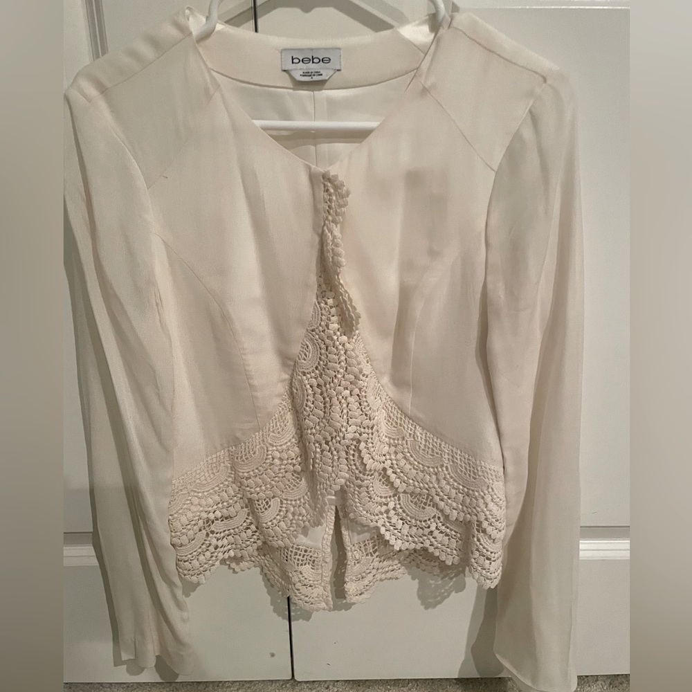 Bebe jacket with crochet trim